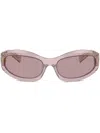 Miu Miu Sonnenbrille Mit Geometrischem Gestell In Purple