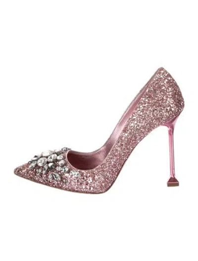 Pre-owned Miu Miu Glitter Glitter Accents Pumps