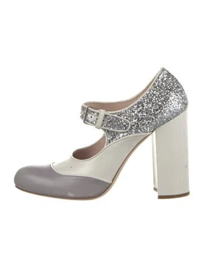 Pre-owned Miu Miu Glitter Glitter Accents Pumps In Multi
