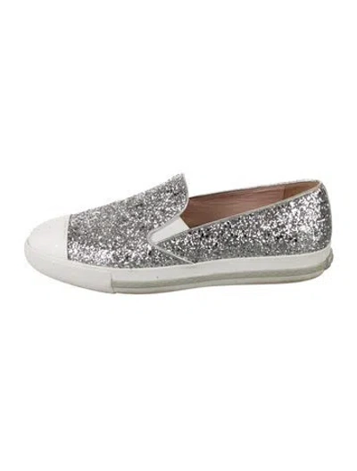 Pre-owned Miu Miu Glitter Glitter Accents Sneakers