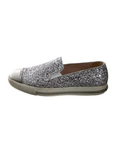 Pre-owned Miu Miu Glitter Glitter Accents Sneakers