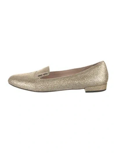 Pre-owned Miu Miu Glitter Loafers