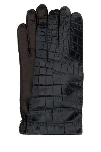 Miu Miu Elegant Leather Gloves For Women In Black