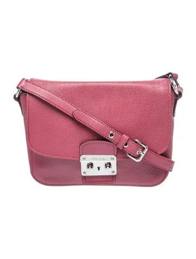 Pre-owned Miu Miu Goat Leather Crossbody Bag In Pink