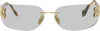 Miu Miu Gold Aube Sunglasses In Gray