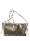 Miu Miu Gold Convertible Wallet With Strap