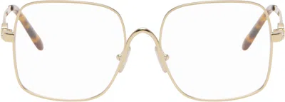 Miu Miu Gold Large Suare Metal Glasses
