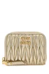Miu Miu Quilted Leather Coin Purse With Gold Hardware