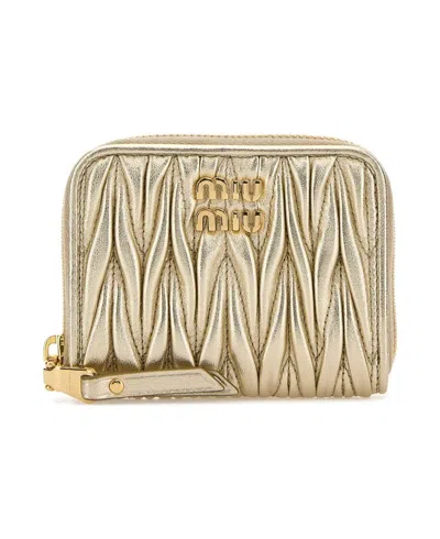 MIU MIU MIU MIU GOLD LEATHER COIN PURSE
