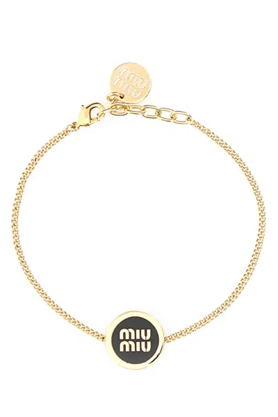 MIU MIU GOLD METAL BRACELET