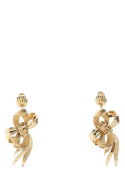 Miu Miu Gold Metal Earrings