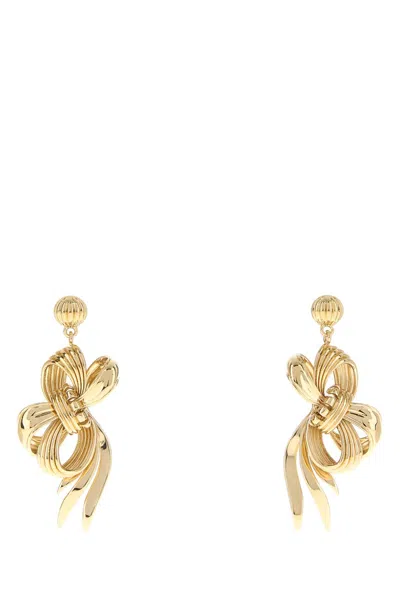 MIU MIU GOLD METAL EARRINGS