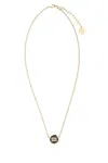 Miu Miu Gold Metal Necklace In Gold