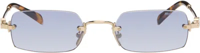 Miu Miu Gold ' Eyewear Collection' Sunglasses