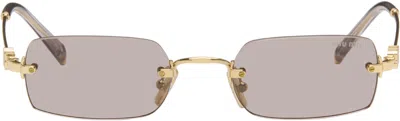 Miu Miu Gold ' Eyewear Collection' Sunglasses
