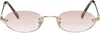 Miu Miu Oval-frame Sunglasses In Neutral