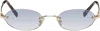 Miu Miu Logo Metal Oval Sunglasses In Zvn80o
