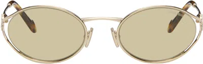 Miu Miu Gold '' Sunglasses