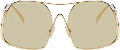 Miu Miu Gold Miu Ombre Sunglasses