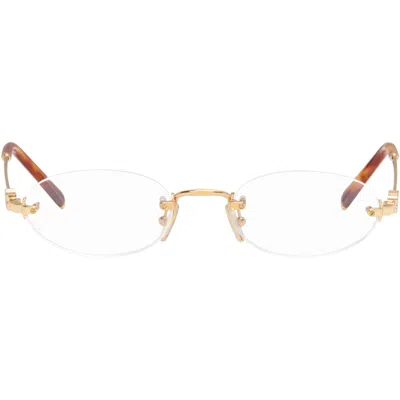 Miu Miu Gold Rimless Glasses