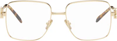 Miu Miu Gold Square Glasses