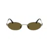 Miu Miu Womens Gold A54s Oval-frame Metal Sunglasses In Gold