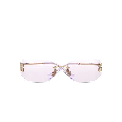 Miu Miu Gold Sunglasses Women In Purple
