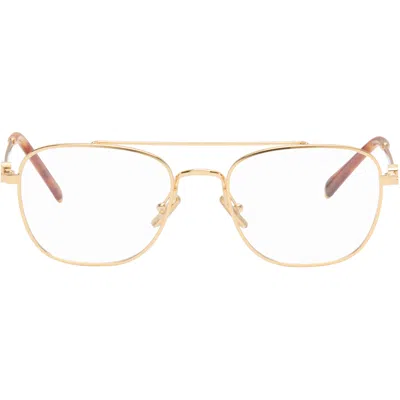 Miu Miu Gold Top Bar Metal Glasses