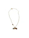 Miu Miu Golden Charm Necklace In Gold