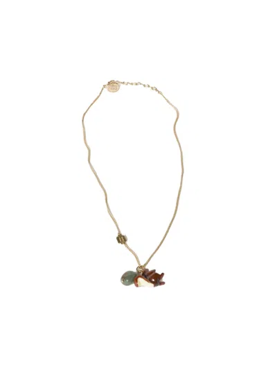 Miu Miu Golden Charm Necklace