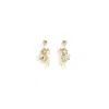 Miu Miu Drop Earrings With Knot Detail And Polish In Gold