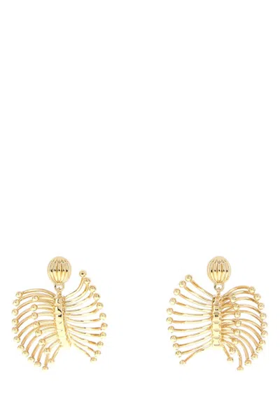 MIU MIU WOMEN GOLDEN METAL EARRINGS, ONESIZE LUXURY EARRINGS FOR WOMEN DARVEYS