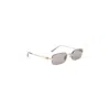 Miu Miu Golden Rectangular Sunglasses In Gold