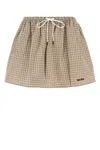 Miu Miu Embroidered Poplin Mini Skirt