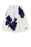 Miu Miu Poplin And Jersey Printed Skirt