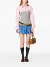 Miu Miu Panelled Mini Skirt In Multi