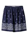 Miu Miu Cornflower Print Slubbed Poplin Skirt