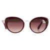 Miu Miu Gradient Smu 06t Cateye Sunglasses In Burgundy Acetate In Red