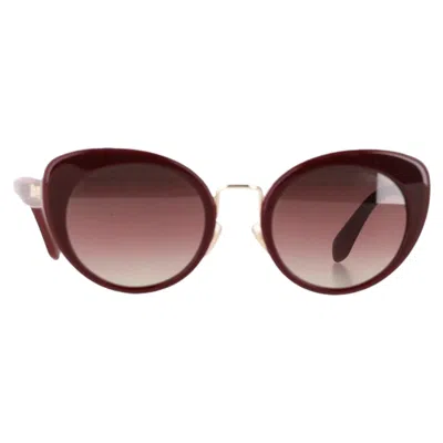 Miu Miu Gradient Smu 06t Cateye Sunglasses In Burgundy Acetate In Black