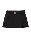 Miu Miu Grain De Poudre Miniskirt In Black