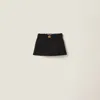 Miu Miu Skirt With Belt In Black