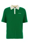 Miu Miu Ribbed Cashmere Polo Top