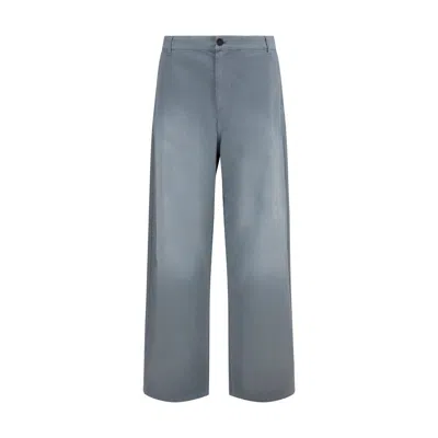 Miu Miu Relaxed Workwear Trousers Belt Loops Pockets In Gray