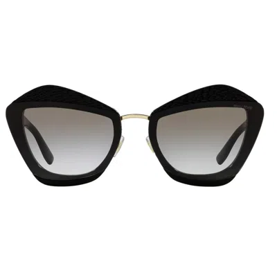 Miu Miu Gray Gradient Butterfly Ladies Sunglasses 0mu 01xs 06f0a767 In Black