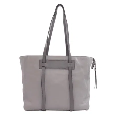 Pre-owned Miu Miu Gray Leather Tote Bag ()