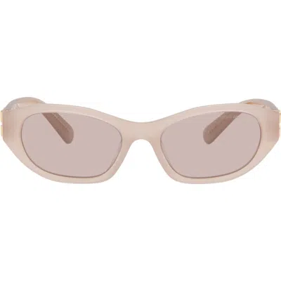 Miu Miu Gray Logo Sunglasses In Pink