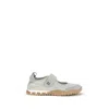Miu Miu Gray Recycled Polyamide Ballet Flats In White