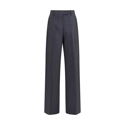 Miu Miu Gray Wool Oves Aries Dress Pants In Blue