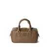 Miu Miu Brown Arcadie Leather Bag In Green
