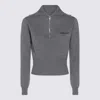 Miu Miu Grey Cashmere Knitwear In Multi